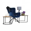 194075 37 designove otocne kreslo modra velvet latka cerna komodo