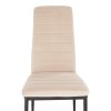 Židle, béžová Dulux, velvet látka / černý kov, COLETA NOVA-3