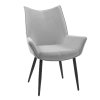 Jídelní křeslo, šedá Velvet látka / černá, Mairin TYP 1