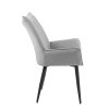Jídelní křeslo, šedá Velvet látka / černá, Mairin TYP 1-2