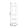 Regál, kov / bílá, LAURO-2