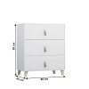 Komoda, bílá, ABS hrany, FIERA 3S-3