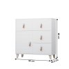 Komoda, bílá, ABS hrany, FIERA 4S1D-2
