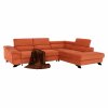 Rohová rozkládací sedačka, terakota, pravá, LEGAS-3