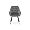 Jídelní židle potah šedá sametová látka AJZ170S