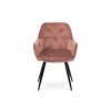 Jídelní židle, starorůžová sametová látka AJZ170R