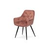 Jídelní židle, starorůžová sametová látka AJZ170R