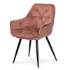 Jídelní židle, starorůžová sametová látka AJZ170R