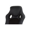 Sportovní křeslo, potah černá ekokůže a černá látka MESH AKZ175C