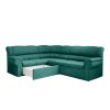 Rohová rozkládací sedací souprava, smaragdová, levá, AMELIA-3