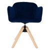 198731 6 otocne kreslo velvet latka tmave modra buk dalio