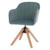 Otočné křeslo, Velvet látka, neomint / buk, DALIO