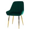 Jídelní židle, smaragdová / gold chrom-zlatý, PERLIA