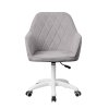 Kancelářské křeslo, látka šedá / bílá, SANTY-3