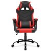 Herní křeslo, červená a černá ekokůže AKZ154CE