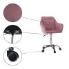 Kancelářské křeslo, růžová Velvet látka / chrom, KLIAN-3