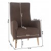 Křeslo ušák, hnědá, SAMY - 1