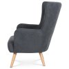 Křeslo potah šedá látka dřevěné nohy AKR123S