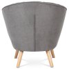 Křeslo světle šedá látka dřevěné nohy AKR128S