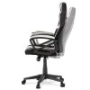 Herní křeslo potah černá stříbrná ekokůže a černá látka MESH AKZ184ST