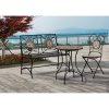 Zahradní židle, keramická mozaika, kovová konstrukce, černý matný lak-3