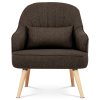 Francouzské křeslo s polštářem hnědá látka ASB-018 BR-1