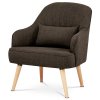 Francouzské křeslo s polštářem hnědá látka ASB-018 BR-2