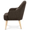 Francouzské křeslo s polštářem hnědá látka ASB-018 BR-3