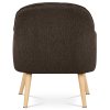 Francouzské křeslo s polštářem hnědá látka ASB-018 BR-4