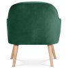 Francouzské křeslo s polštářem zelená sametová látka ASB-018 GRN-4
