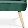 Francouzské křeslo s polštářem zelená sametová látka ASB-018 GRN-5