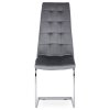 Jídelní židle šedá sametová látka DCL-424 GREY4-1