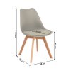 Židle, světle šedá/buk, BALI 2 NEW-2