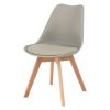 Židle, světle šedá/buk, BALI 2 NEW