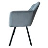 Křeslo, látka samet šedá/černá, ZERON NEW-1