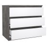 Komoda Naia 76235 beton/bílý lesk