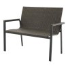 Lavice pevná 2-místná CALVIN tm.šedá/antracit