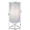Stolní lampa, kov/šedé textilní stínítko, AVAM-2