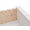 Belluno Elegante bílá komoda 3D2S z masivu s dubovou deskou
