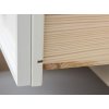 Belluno Elegante bílá komoda 3D2S z masivu s dubovou deskou