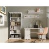 Belluno Elegante bílá knihovna z masivu s bílou deskou