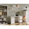 Belluno Elegante bílá knihovna z masivu s bílou deskou