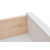 Belluno Elegante bílá komoda s 5 zásuvkami z masivu s ořechovou deskou