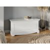 Belluno Elegante bílá truhla / skříňka z masivu s bílou deskou
