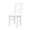 Belluno Elegante židle 01 bílá z masivu s bílým sedákem
