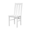 Belluno Elegante židle 10 bílá z masivu s bílým sedákem