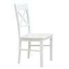 Belluno Elegante židle 22 bílá z masivu s bílým sedákem