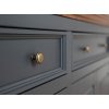 Belluno Elegante grafitová komoda 4D3S z masivu s dubovou deskou
