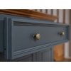 Belluno Elegante grafitová komoda 4D3S z masivu s dubovou deskou