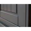 Belluno Elegante grafitová komoda 4D3S z masivu s borovicovou deskou